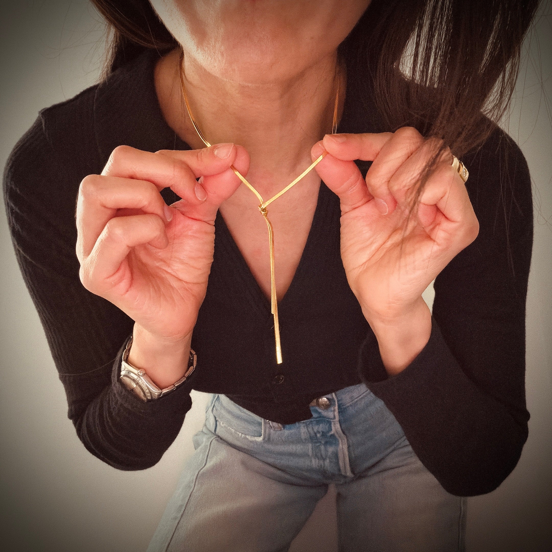 Herringbone Knot Necklace