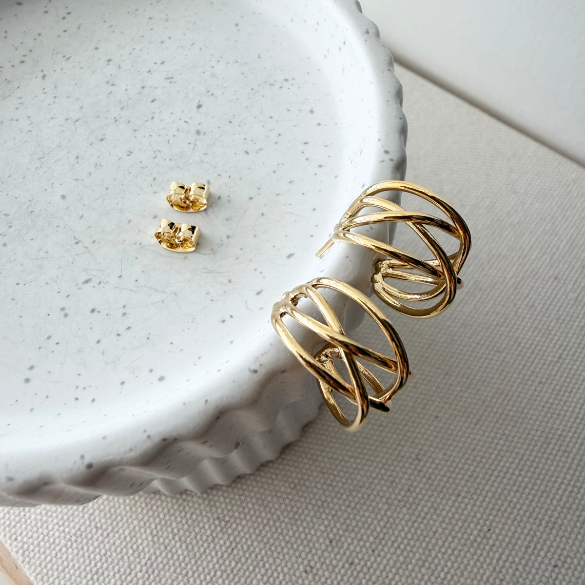 Open Line Hoop Earrings