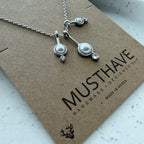 Triple Pearl Cluster Necklace