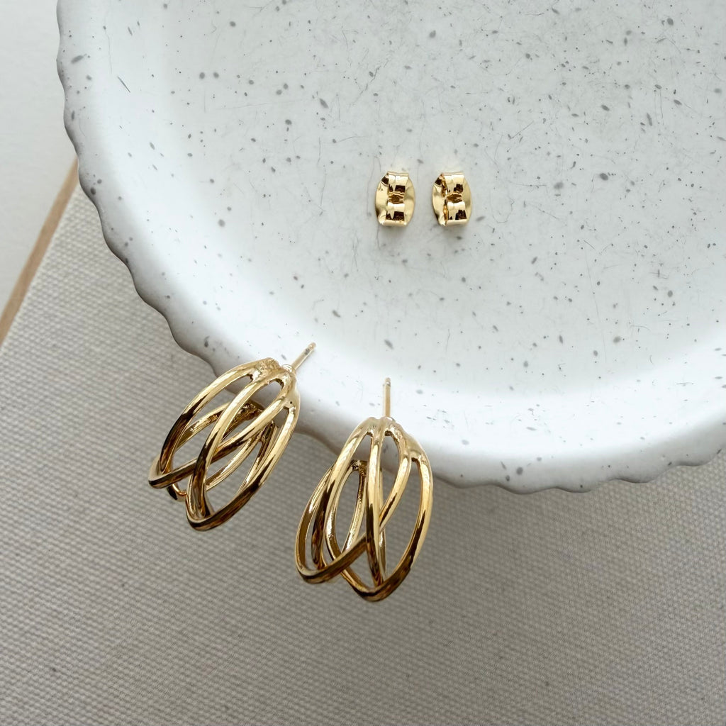 Open Line Hoop Earrings