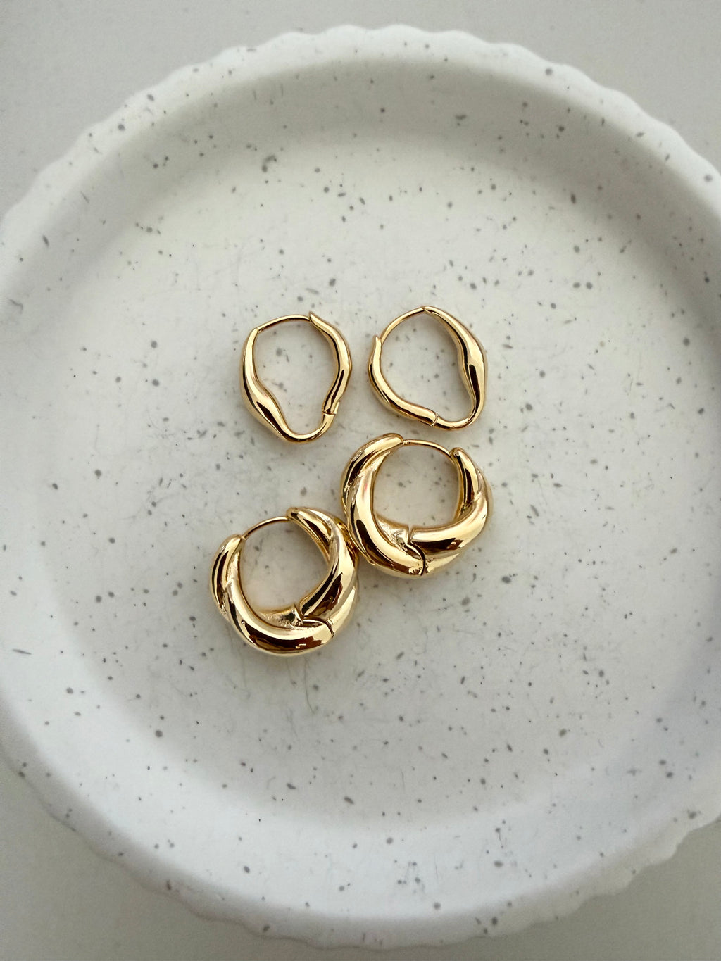 Brioche Dome Huggie Hoop Earrings