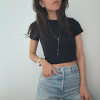 Twisted Drop Lariat Necklace