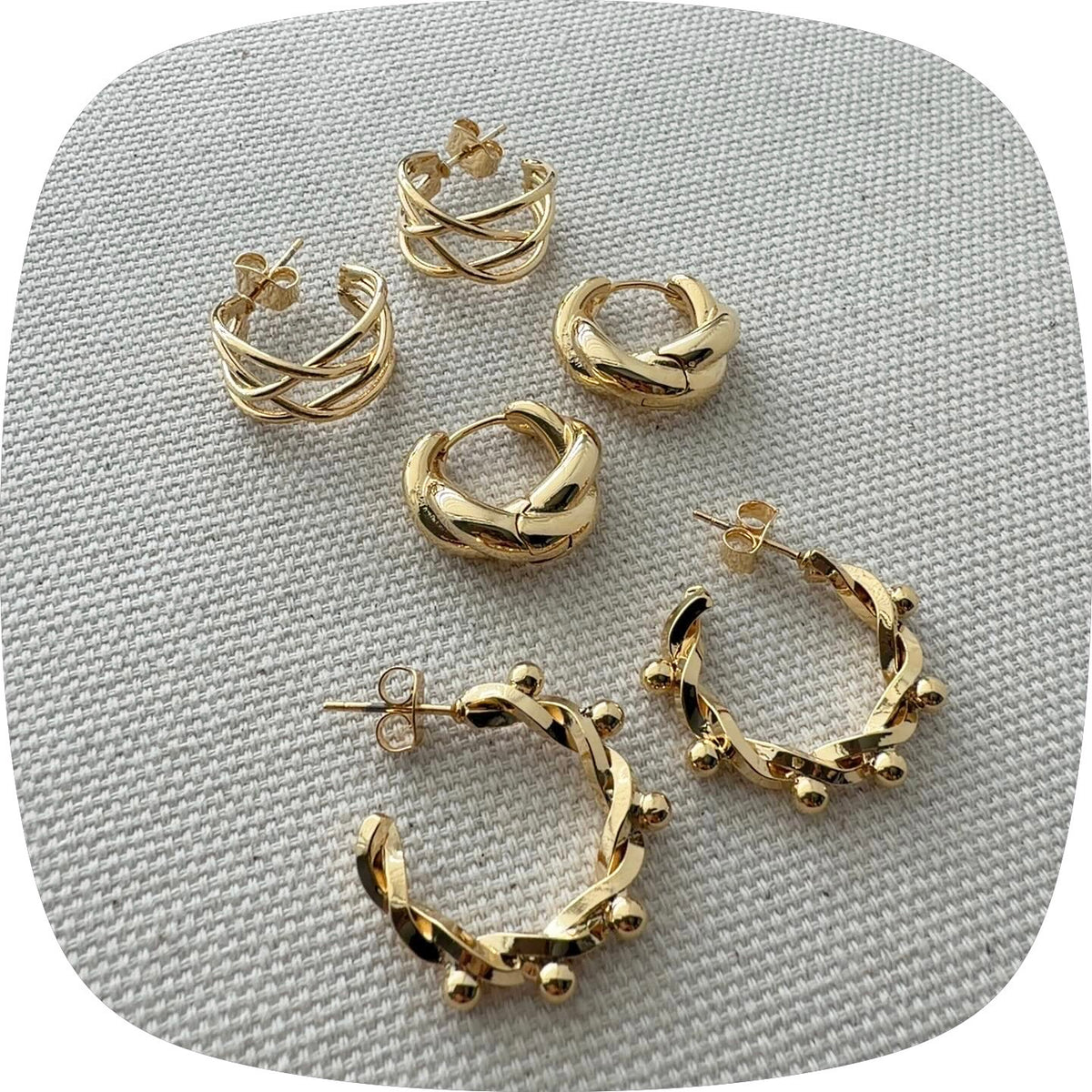 Open Line Hoop Earrings