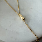 Twisted Drop Lariat Necklace