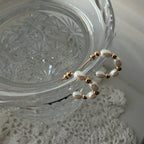 Pearl Ball Hoop Earrings