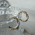 Pearl Twist Hoop Earrings
