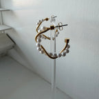 Pearl Twist Hoop Earrings