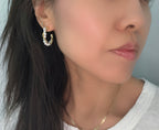 Pearl Twist Hoop Earrings