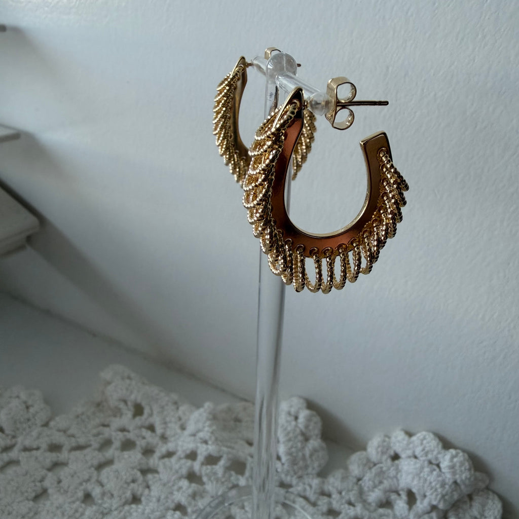 Aurora Links Hoop Earrings