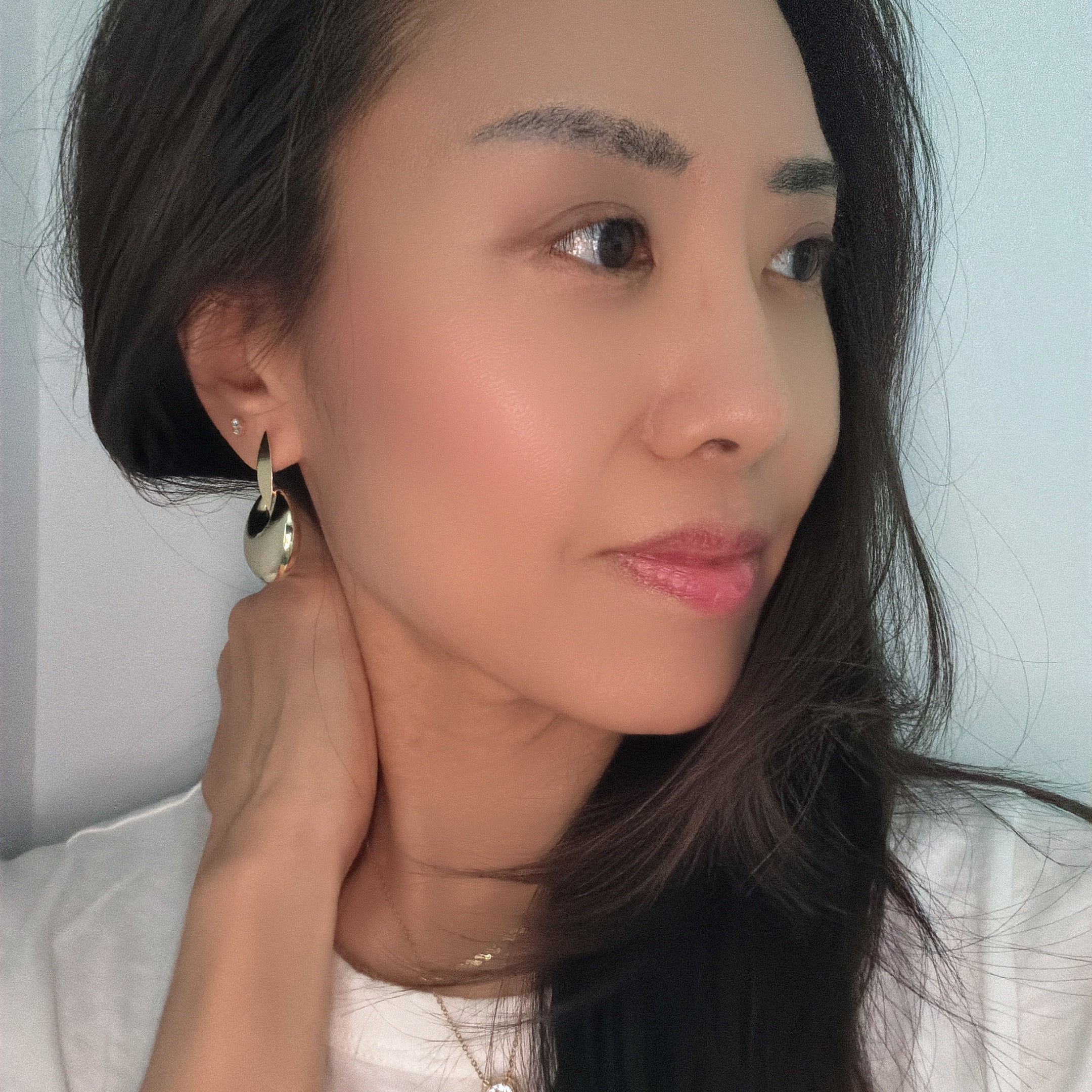 Puffy Dome Door Knocker Earrings
