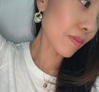 Puffy Dome Door Knocker Earrings