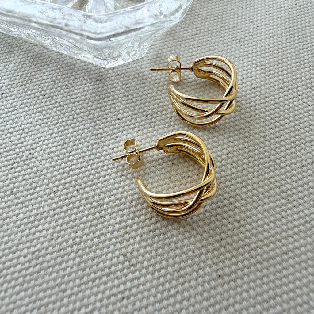 Open Line Hoop Earrings