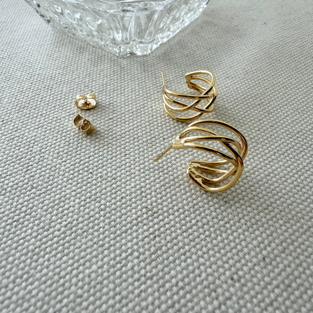 Open Line Hoop Earrings