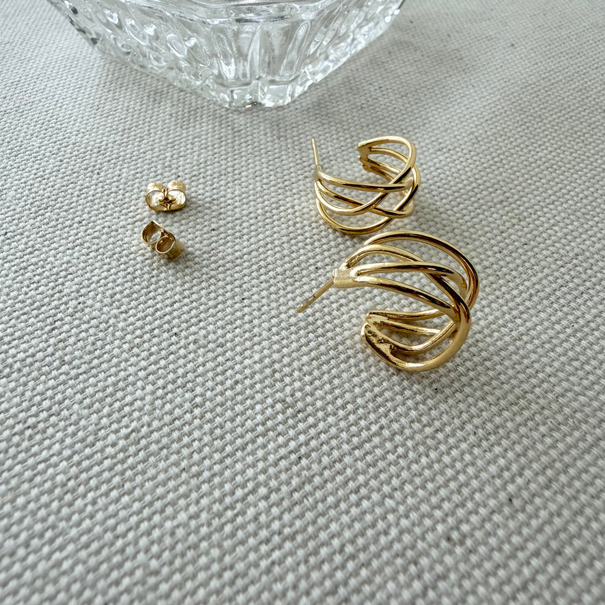 Open Line Hoop Earrings
