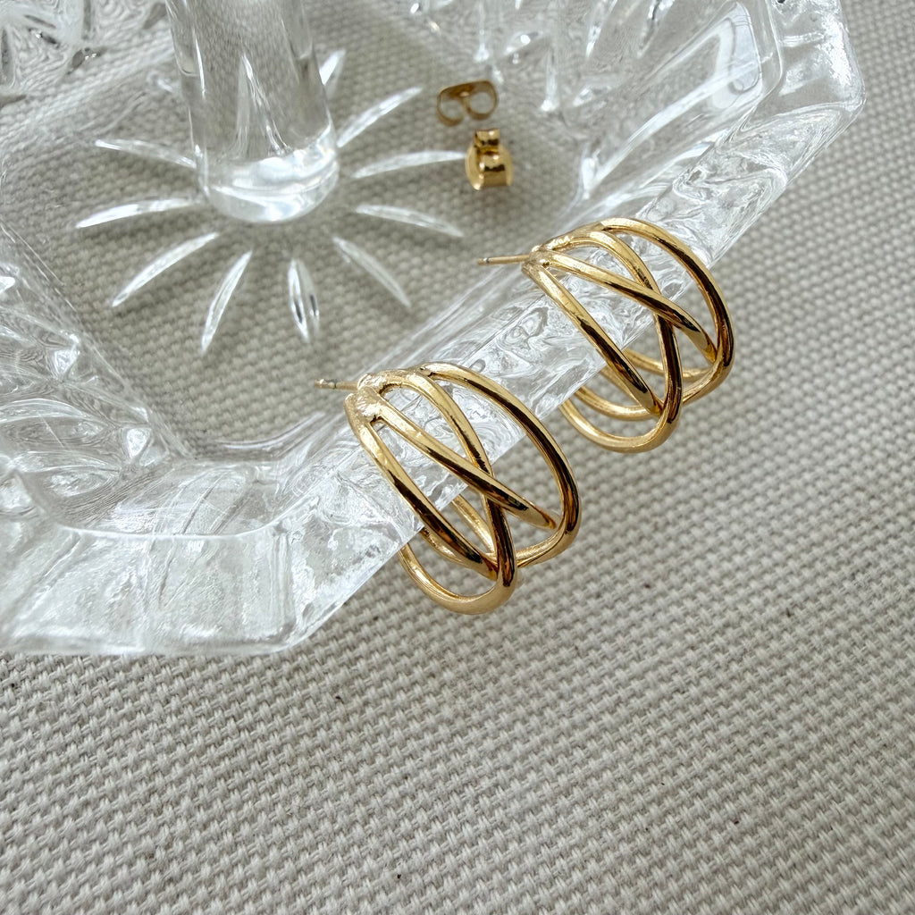 Open Line Hoop Earrings
