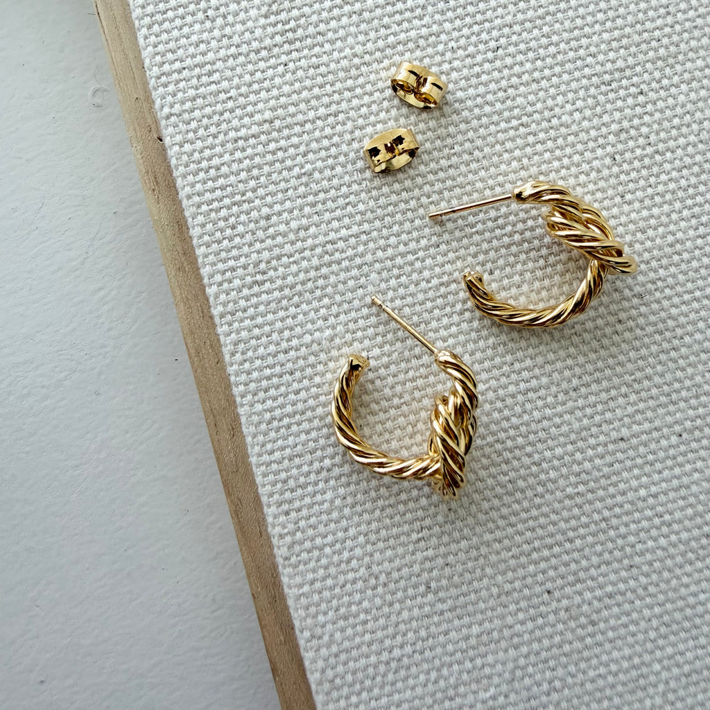 Braided Knot Hoop Earrings
