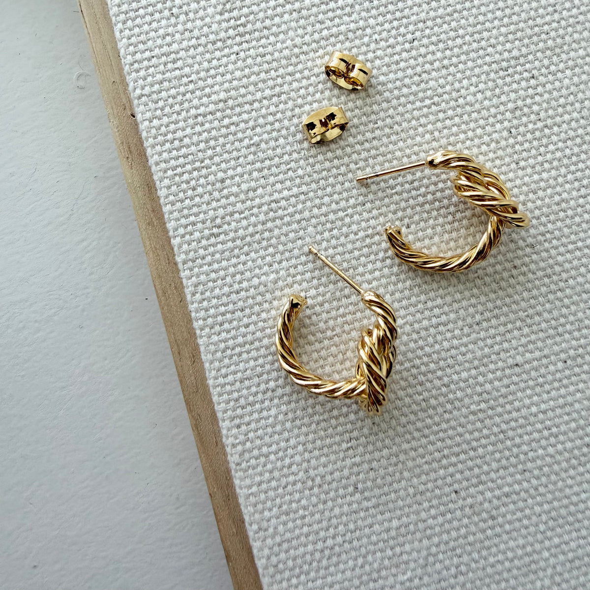 Braided Knot Hoop Earrings
