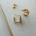 Braided Knot Hoop Earrings