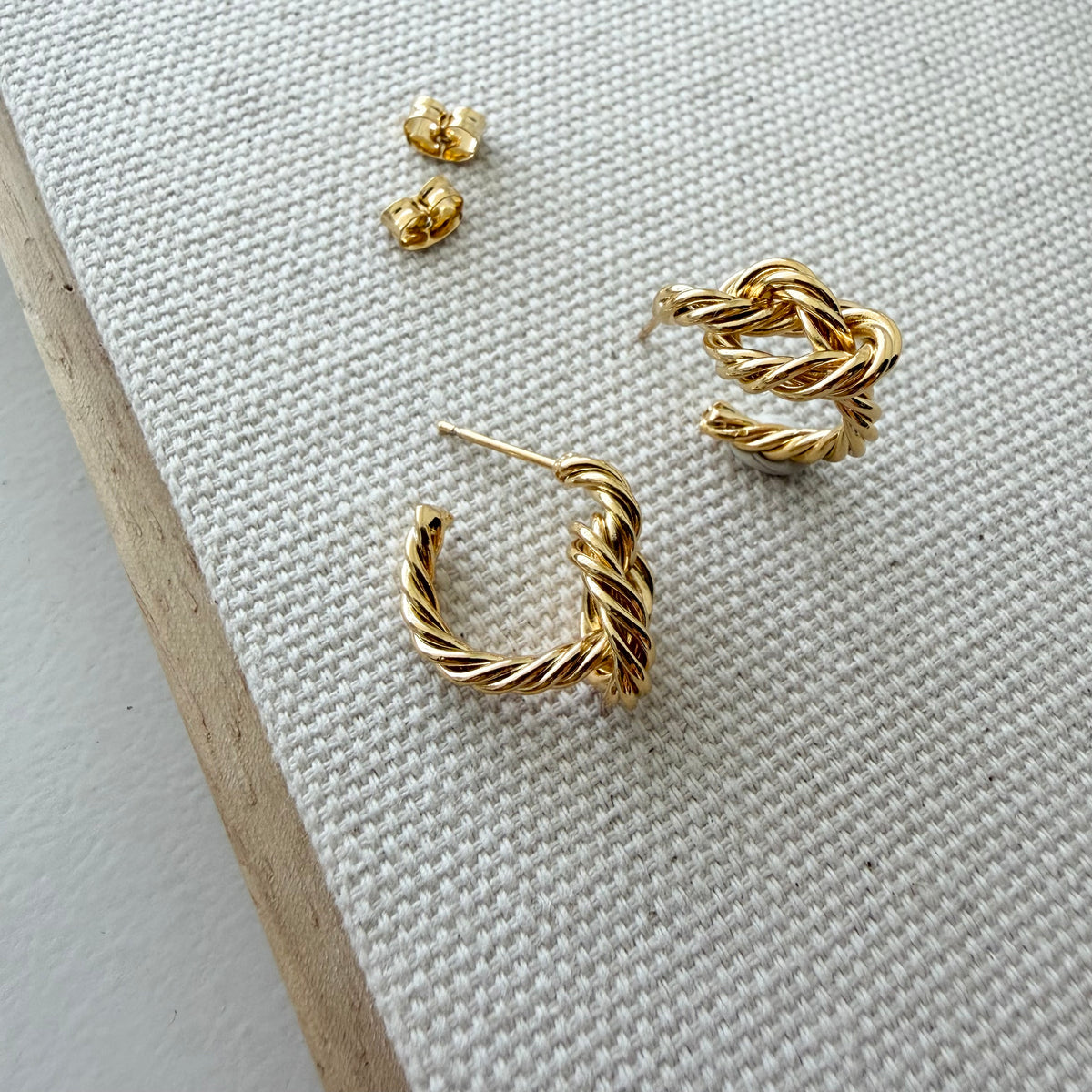 Braided Knot Hoop Earrings