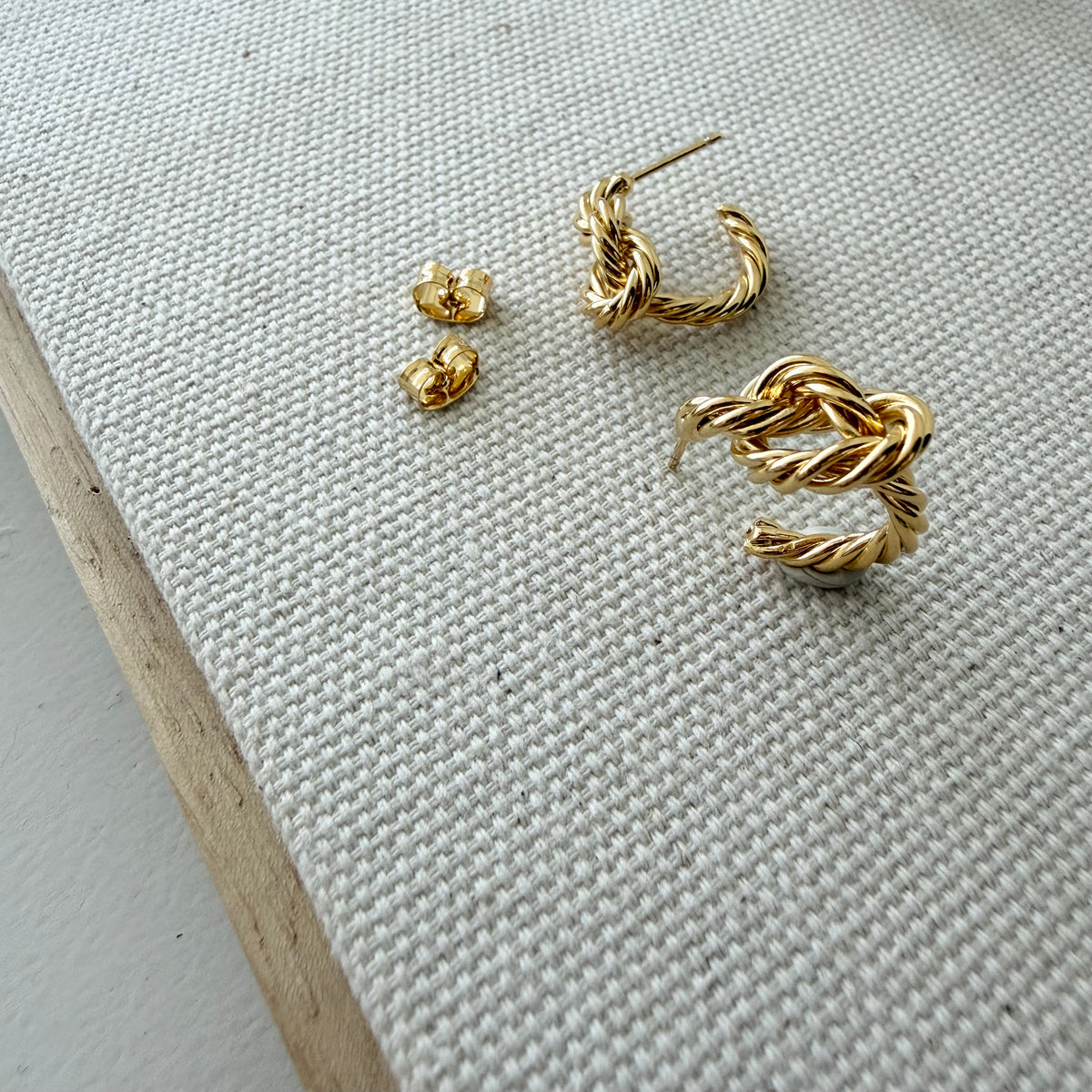 Braided Knot Hoop Earrings