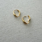 Wavy Huggie Hoop Earrings