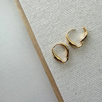 Wavy Huggie Hoop Earrings