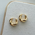 Brioche Dome Huggie Hoop Earrings