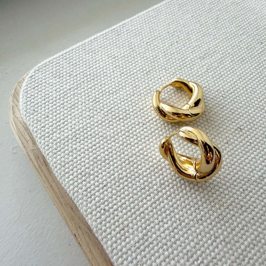 Brioche Dome Huggie Hoop Earrings