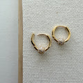 Pavé Ball Huggie Hoop Earrings