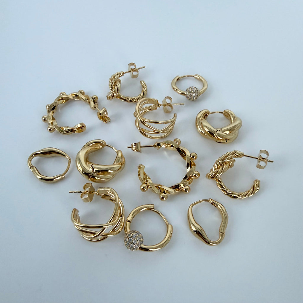 Open Line Hoop Earrings