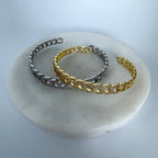 Chain Link CZ Cuff Bracelet