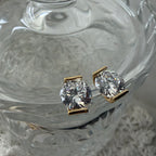 Cubic Zirconia Swaddle Stud Earrings 10mm