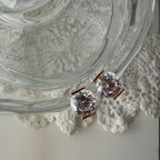 Cubic Zirconia Swaddle Stud Earrings 10mm