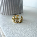 Beaded Edge Clover Ring