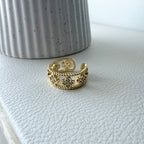 Beaded Edge Clover Ring