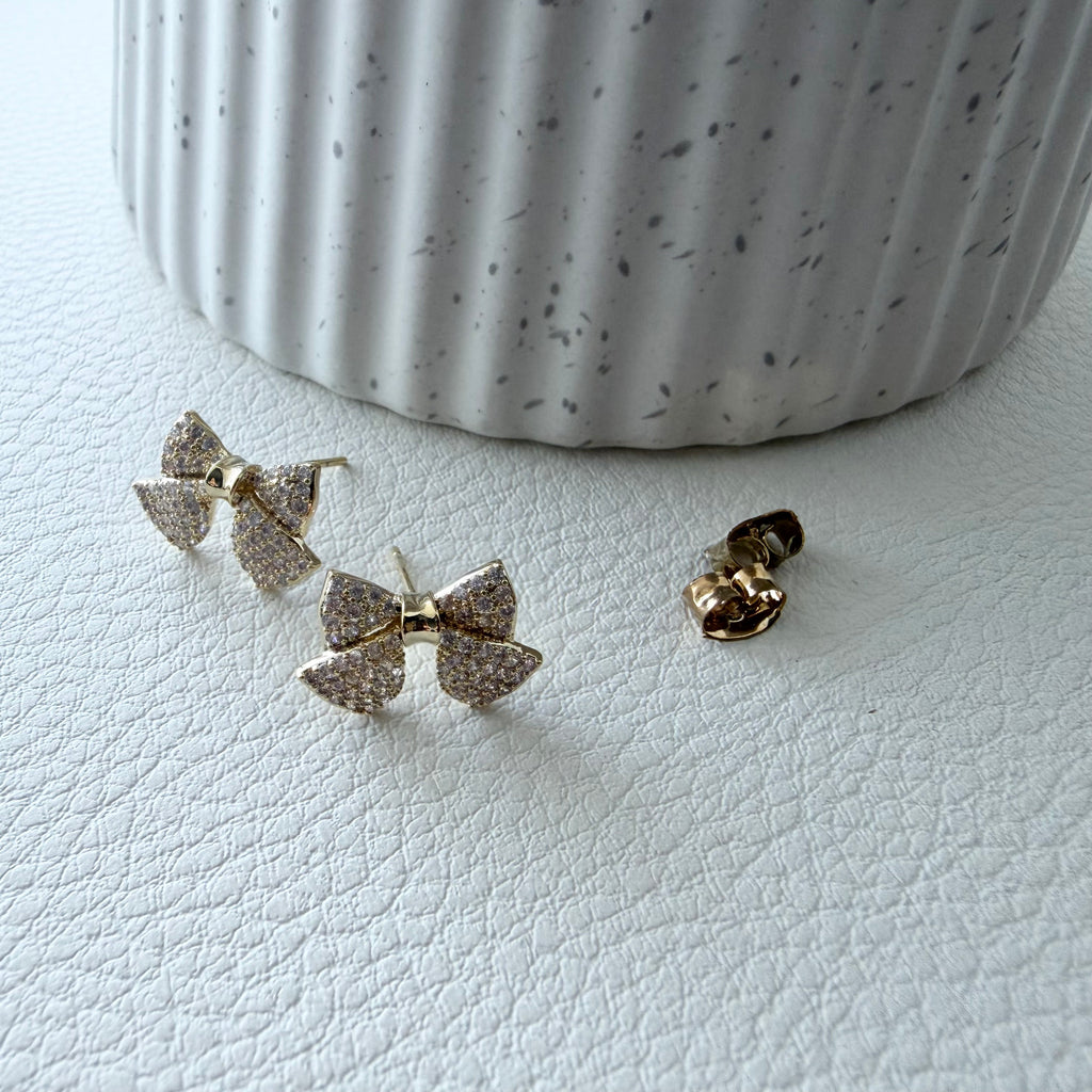 Sparkling Bow Earrings