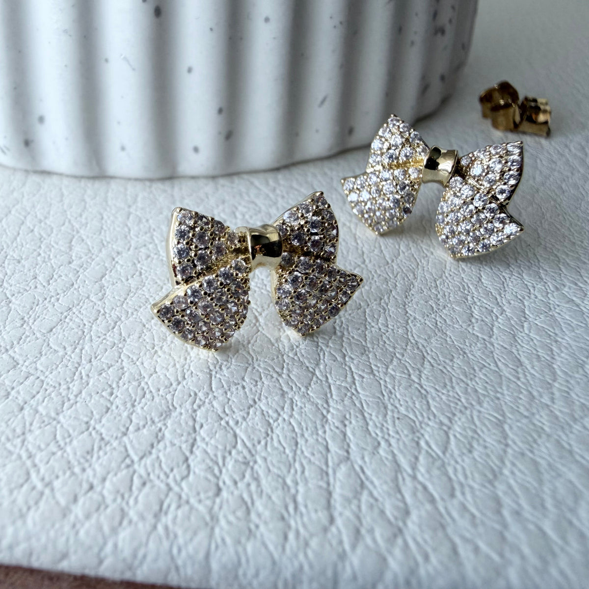 Sparkling Bow Earrings