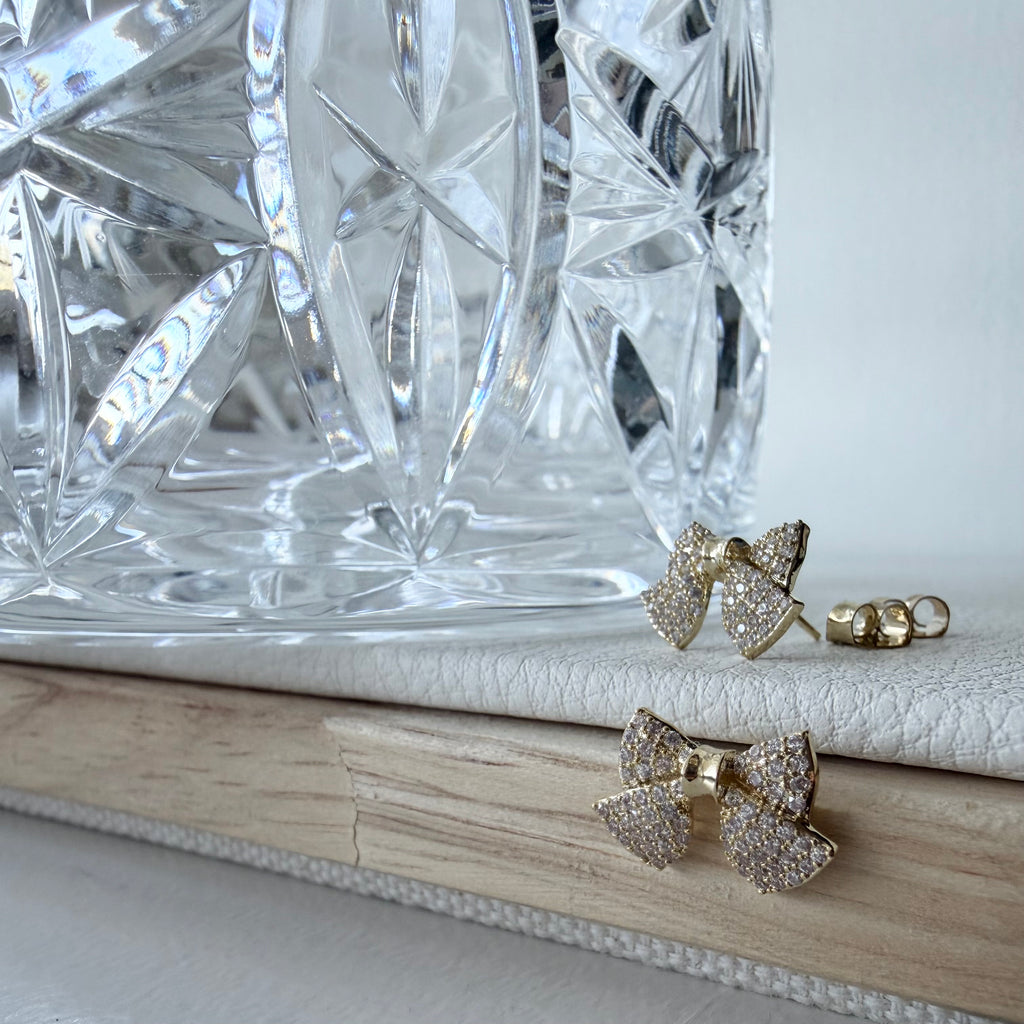 Sparkling Bow Earrings