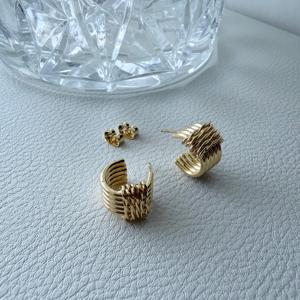 Hot Cross Hoop Earrings