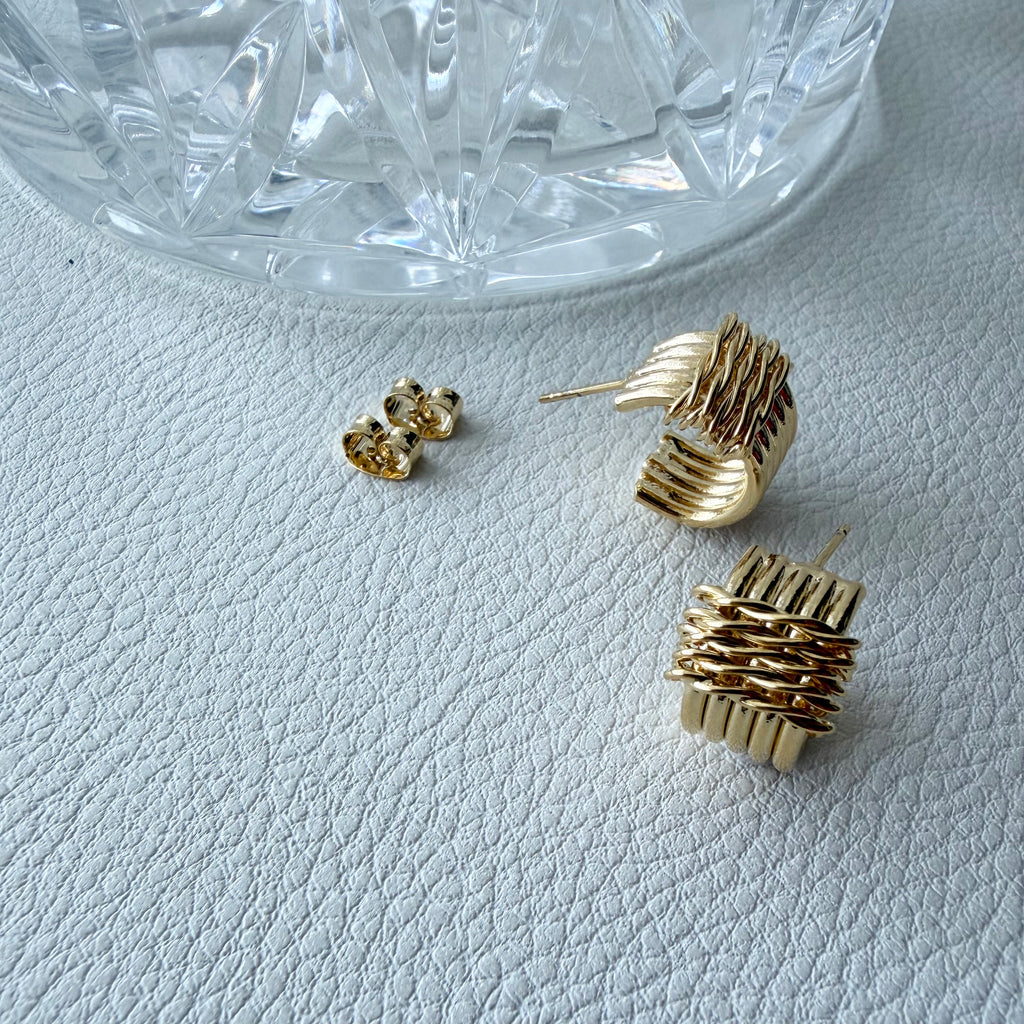 Hot Cross Hoop Earrings