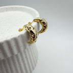 Crescent Starry Hoop Earrings