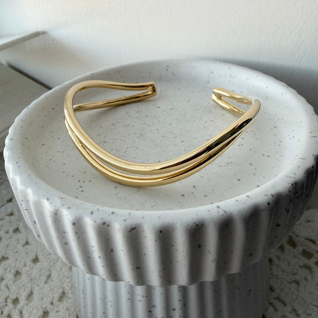 Double Wave Cuff Bracelet