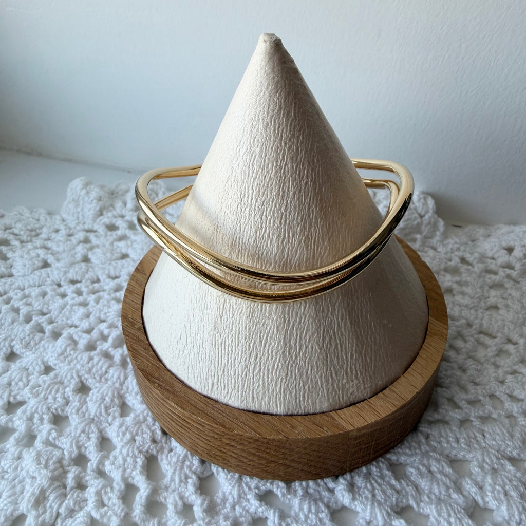 Double Wave Cuff Bracelet