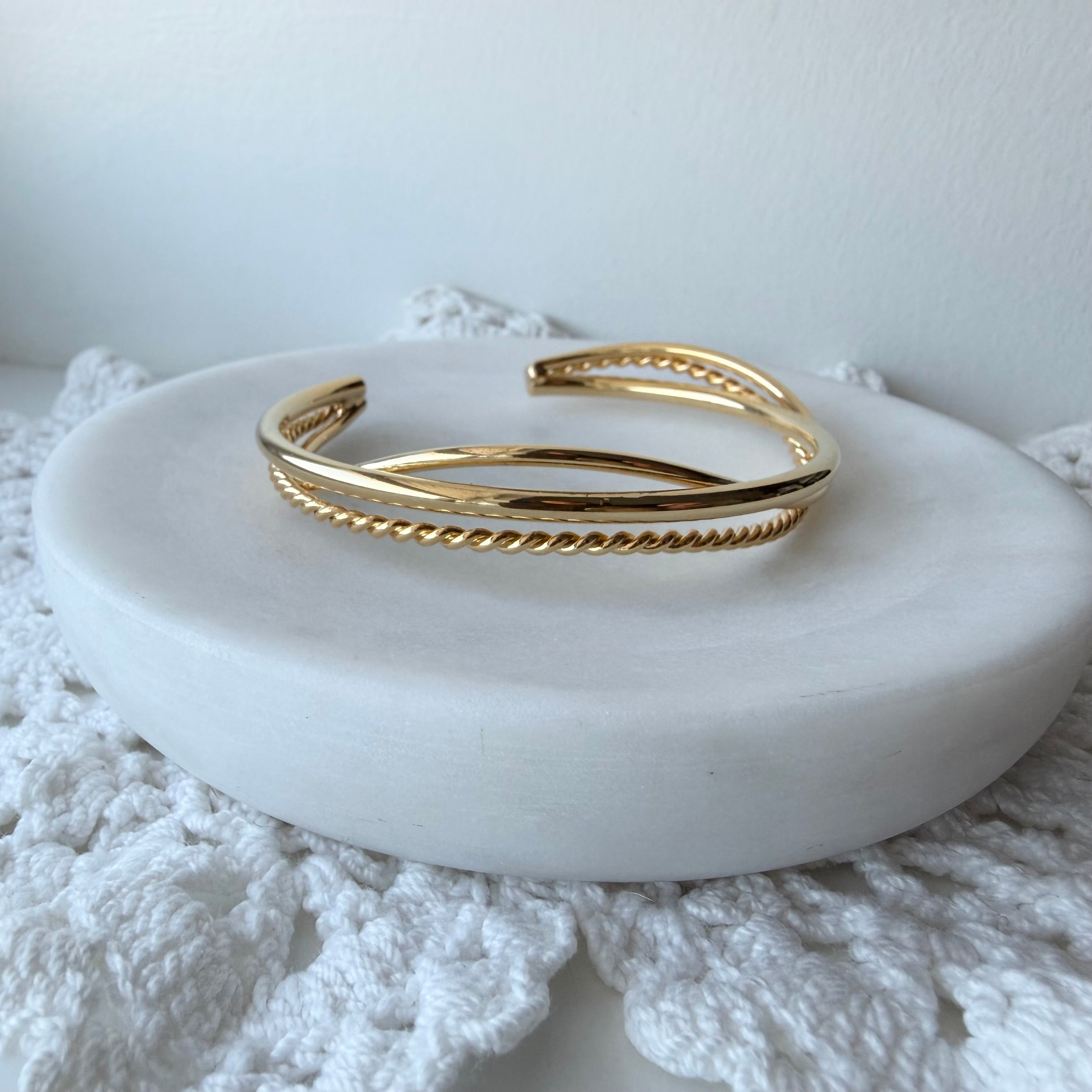 Criss Cross Braid Cuff Bracelet