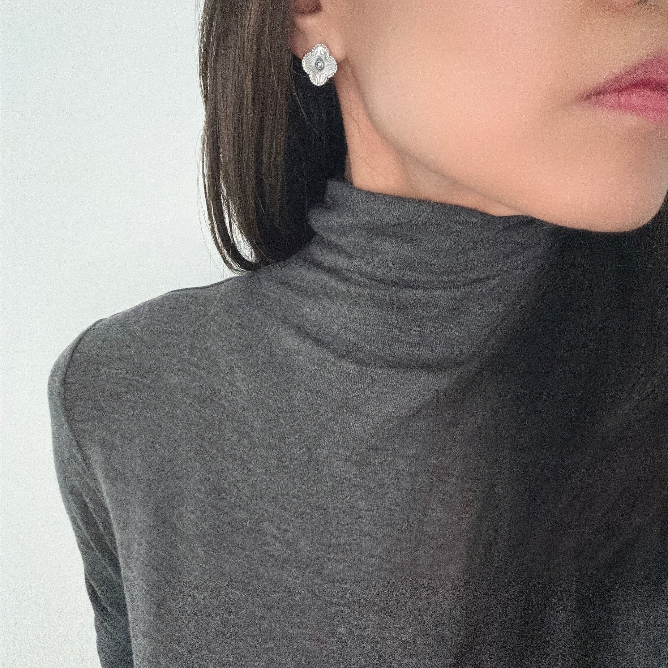 Fluted Clover Earrings