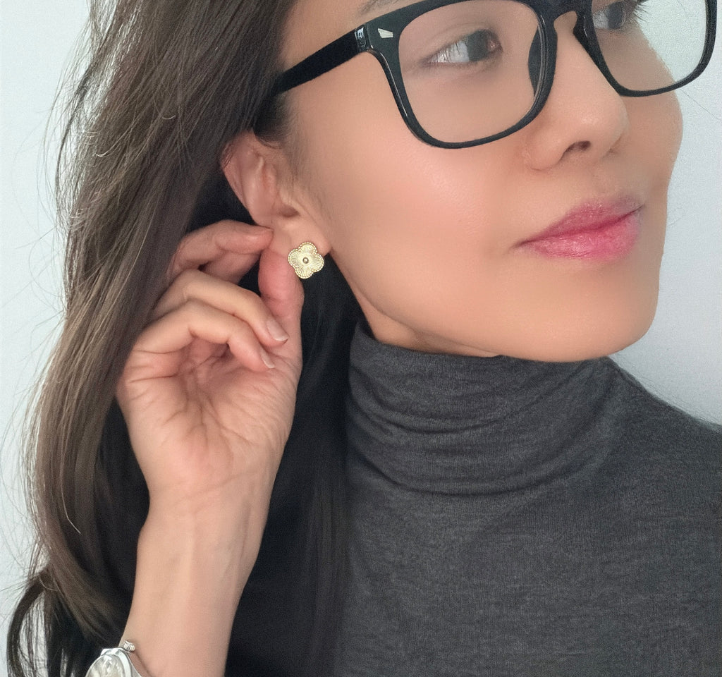 Fluted Clover Earrings