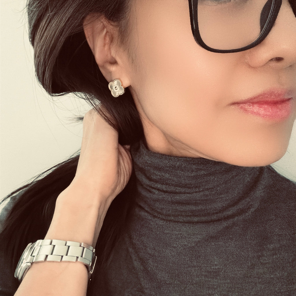 Fluted Clover Earrings