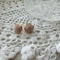 Clover Pearl Puff Earrings