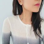 Golden Baguette Flower Earrings