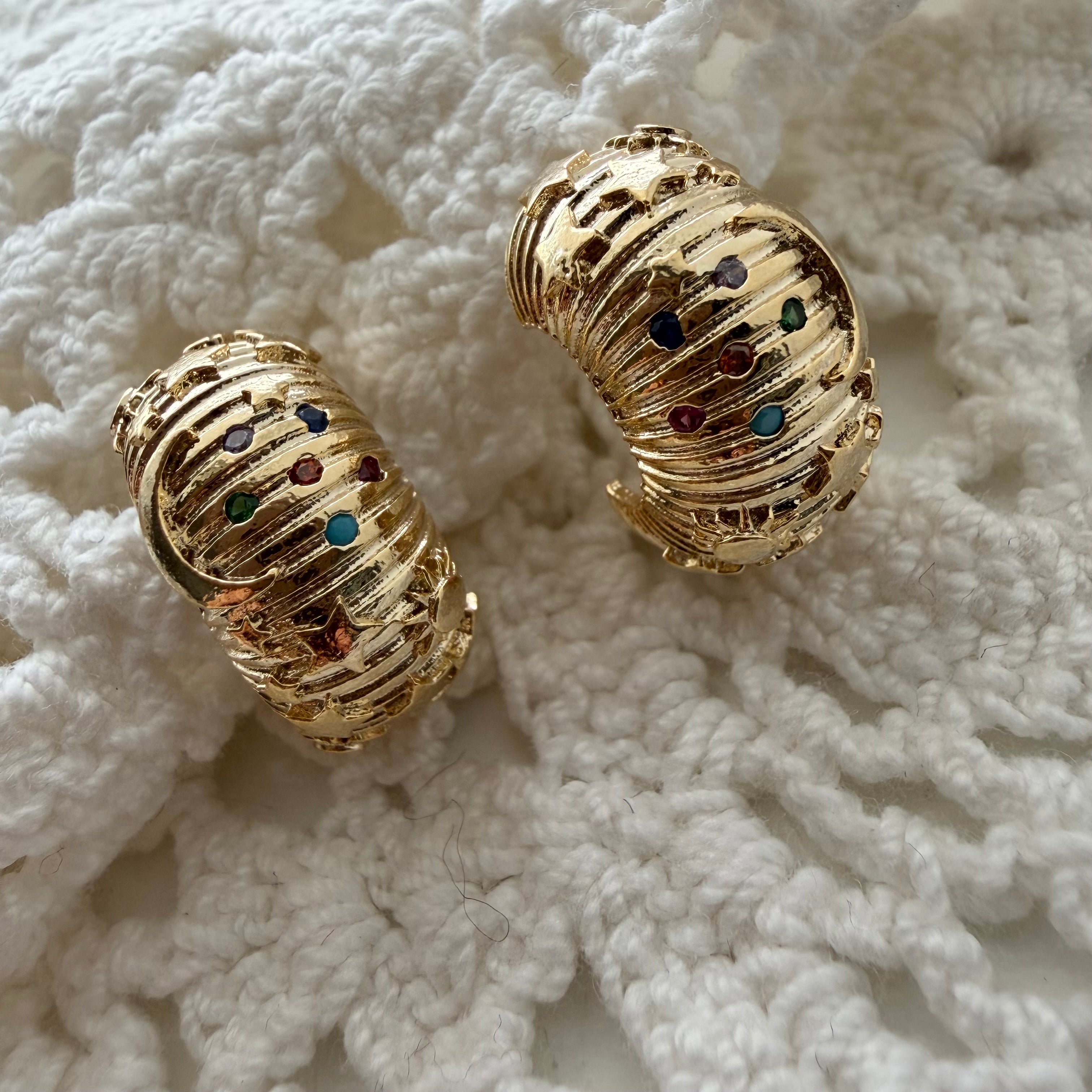 Stardust Hoop Earrings